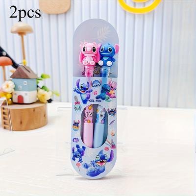 TEMU 2pcs/4pcs Stitch Plastic Shaped Ballpoint Pen, Suitable For Office Notes Image