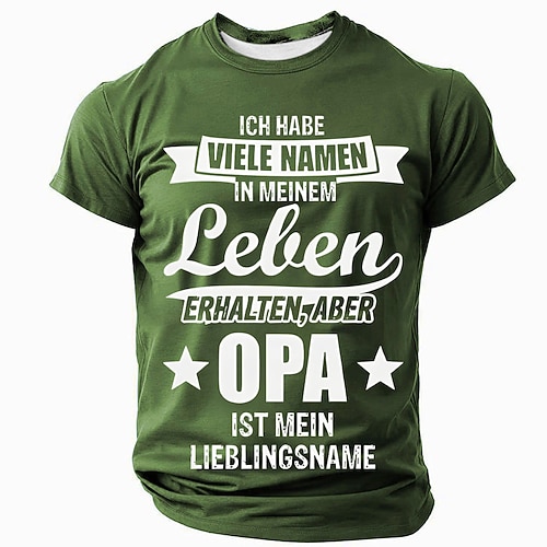Herren T-Shirt - Opa Ist Mein Lieblingsname Deutsches Familien Grafik T-Shirt Image