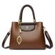 Fashionable solid color shoulder bag high-end and elegant commuter handbag21*28 * 12cm (coffee color)