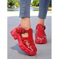 sandali gladiatore marroni da donna con plateau – scarpe aperte con punta arrotondata e stampa coccodrillo retrò per donna, perfette per avventure all'aria aperta, festival e stile weekend