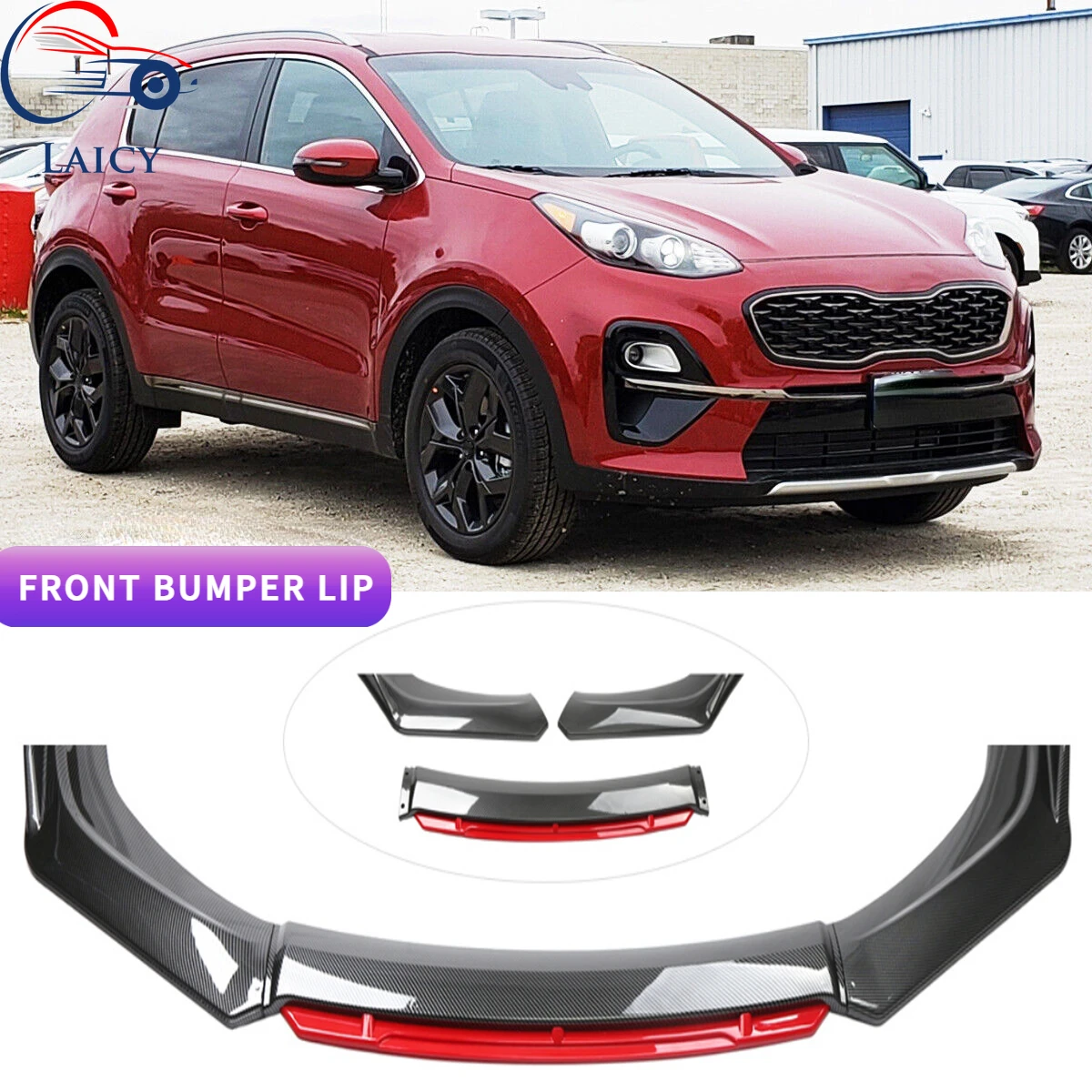 Laicy für Kia Sportage 2015-2017 Front stoßstange Lippen Kinn Spoiler Splitter Diffusor Body Kit Trim Air Dam Canard Splitter Image