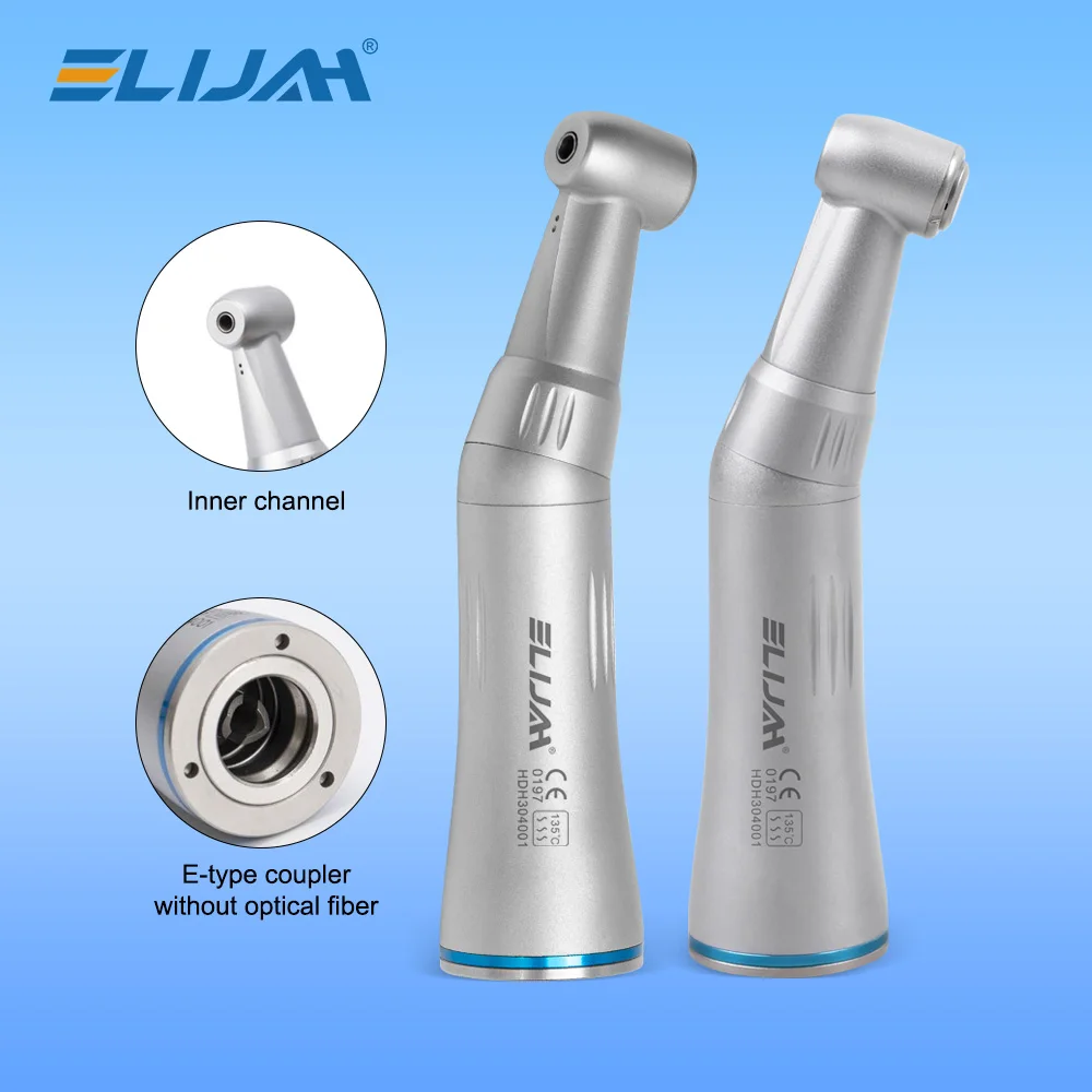 ELIJAH Dental Interne Wasser Spray Contra Winkel E-typ Low Speed Handstück Push Button Zahnmedizin Werkzeug Wasser Kühlsystem Image