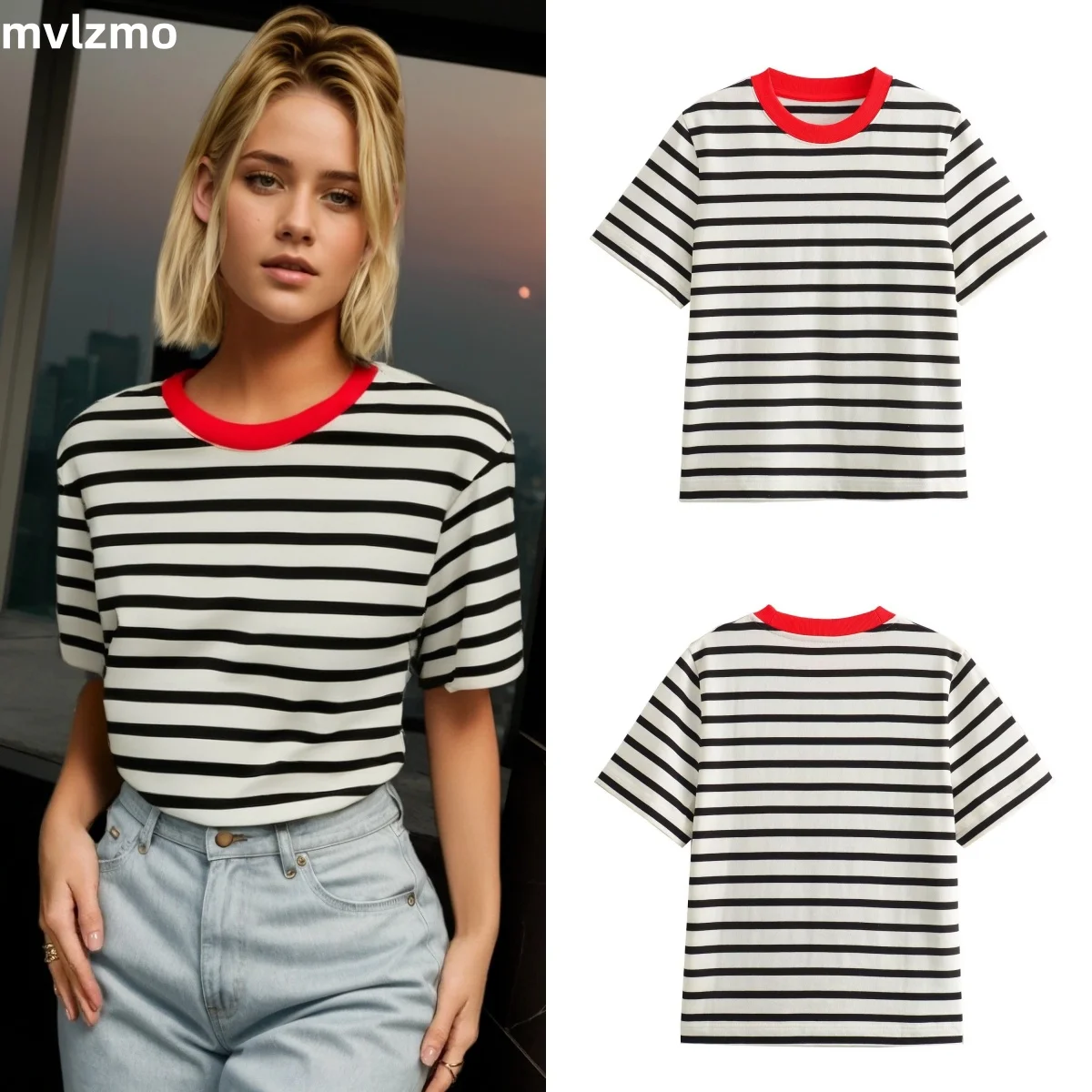 Baumwolle Frau T-Shirts Sommer O-Ausschnitt Kurzarm T-Shirt Sommer y2k Streetwear Shirts Mode Frau Bluse T-Shirt Tops Image