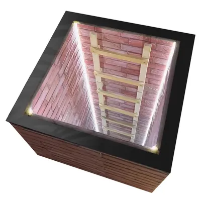 Tunnel Abyss Mirror Cube Infinity Mirror Couchtisch Image
