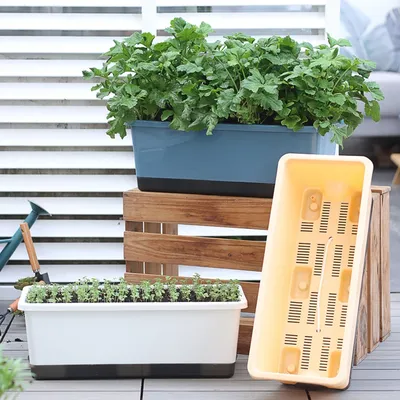 Second Generation Thickened Hollen Pot Self-priming Water Breathable Rectangular Vegetable Pots Home Garden Balcony Planting Box