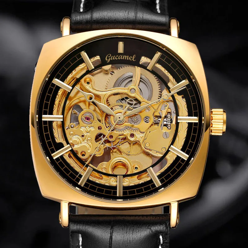 UTHAI M21 Orologio da uomo alla moda scavato orologio meccanico automatico orologio di lusso leggero regalo, orologi da uomo