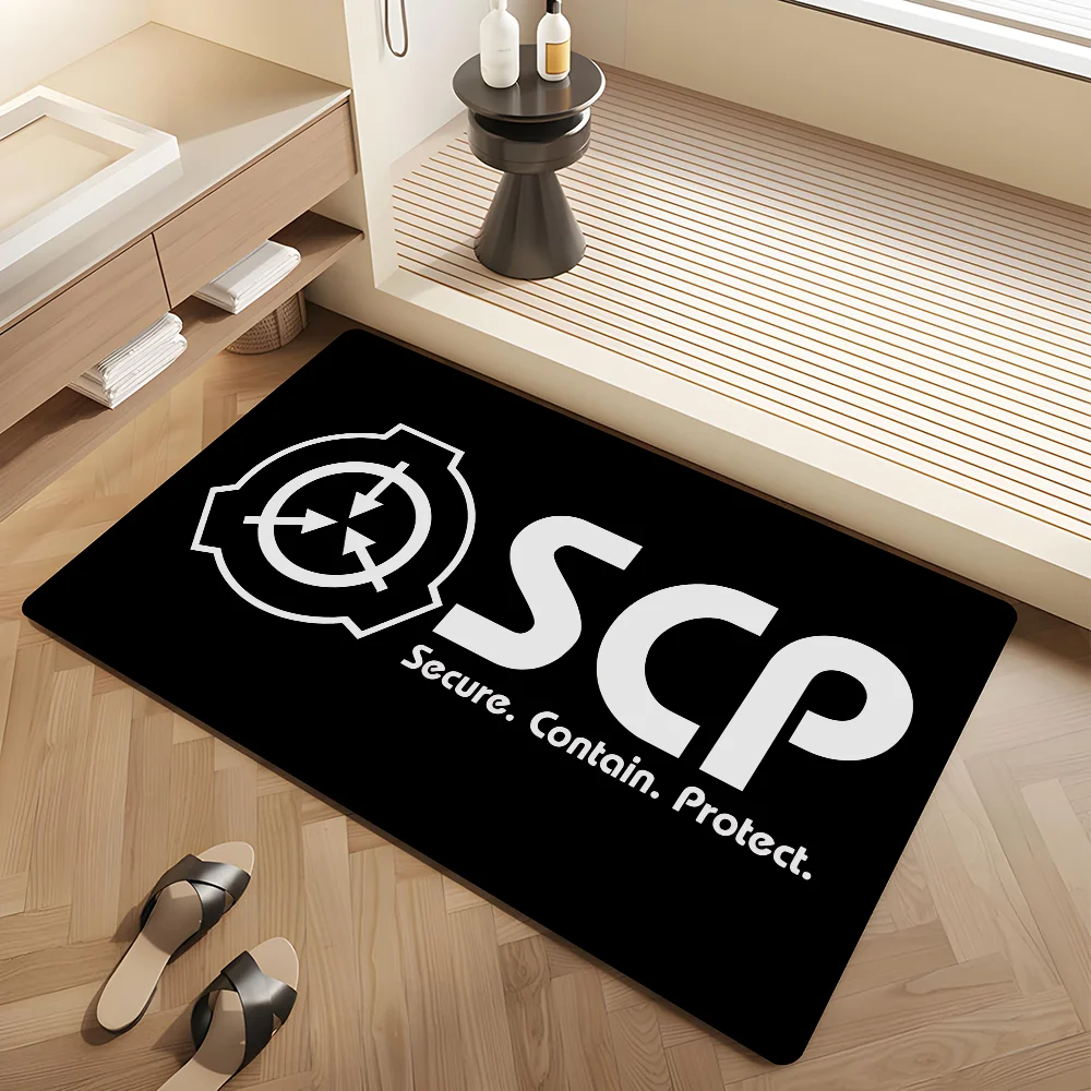 S-SCP Foundation Kitchen Mat Nordic Style Bedroom Living Room Doormat Home Balcony Anti-Slip Doormat Area Rug