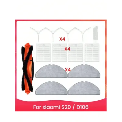 Geeignet für Kehrroboter Xiaomi S20/D106 Staubsaugerzubehör HEPA-Filter Mopptuch Seite Hauptbürste Image