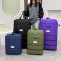 Borsa da viaggio con ruote espandibile di grande capacità 1PC, borsone impermeabile pieghevole da 4-6 ruote, borsa da viaggio multifunzionale