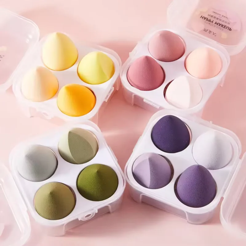 4 teile/satz Make-Up Schwamm Mixer Schönheit Ei Cosmetic Puff Foundation Schwämme Pulver Puffs Frauen Bilden Zubehör Image
