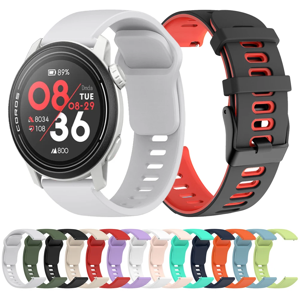 22mm 20mm Sport Silikon Armband Für COROS PACE 3 2 Band Für COROS APEX 2 Pro 46mm 42mm Smartwatch Armband Armband Zubehör Image