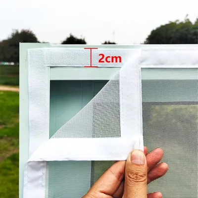 White Window Mosquito Net Summer Screen Supports Customized Sizes is Detachable and Can Cleaned Prevent Mosquitoes and Insects