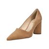 Pumps HÖGL "Högl Pumps Veloursleder", Damen, Gr. 41, braun (nougat), Veloursleder, casual, Schuhe