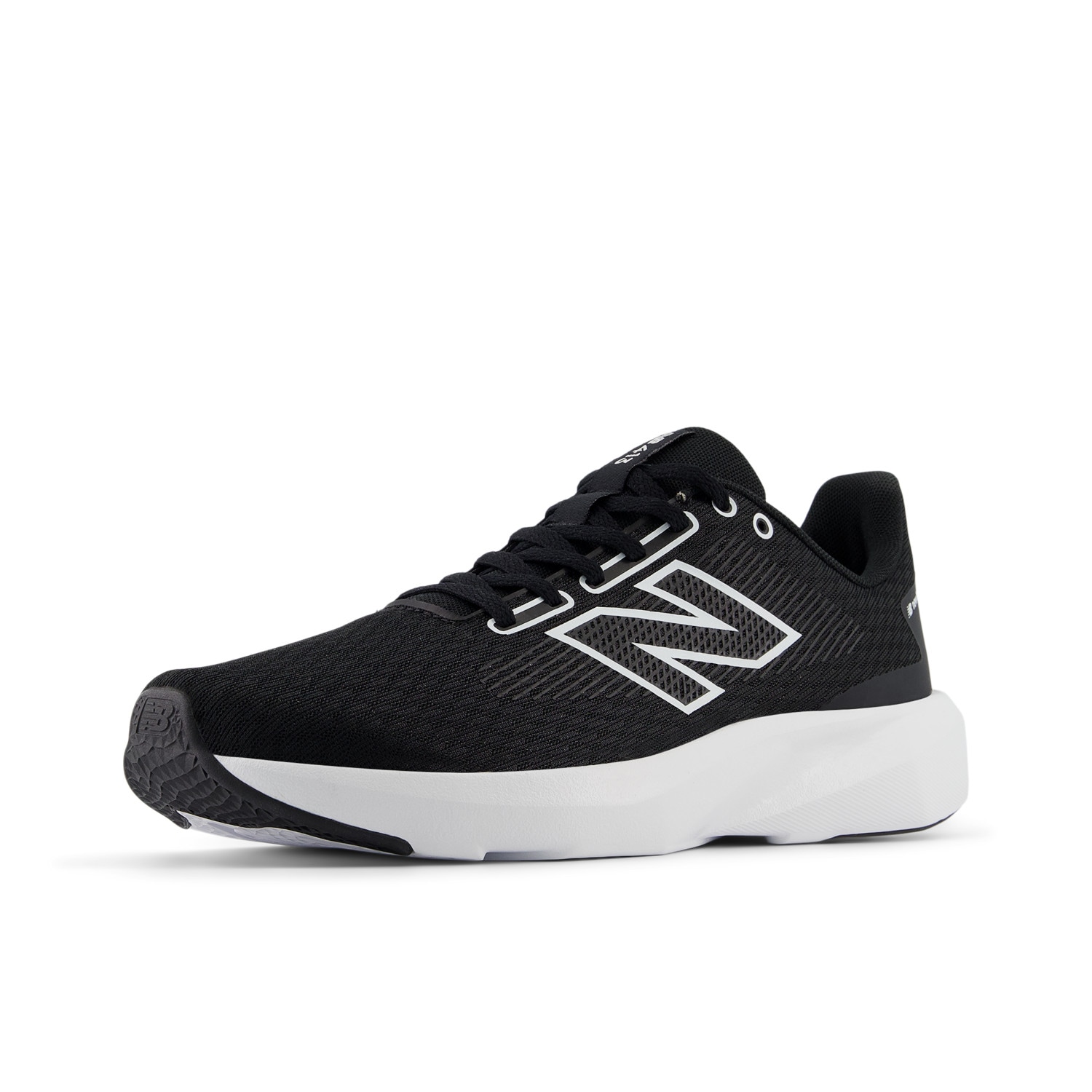 Laufschuh NEW BALANCE "413V3", Herren, Gr. 43, schwarz-weiß (schwarz, weiß, schwarz), Synthetik, Schuhe Laufschuh