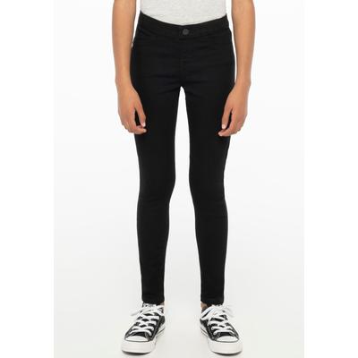 Jeansjeggings LEVI'S KIDS "PULL-ON LEGGINGS", Mädchen, Gr. 12/152, N-Gr, schwarz, Denim/Jeans, Obermaterial: 75% Baumwolle, 22% Polyester, 3% Elasthan, unifarben, skinny fit lang, Jeans, for GIRLS Image