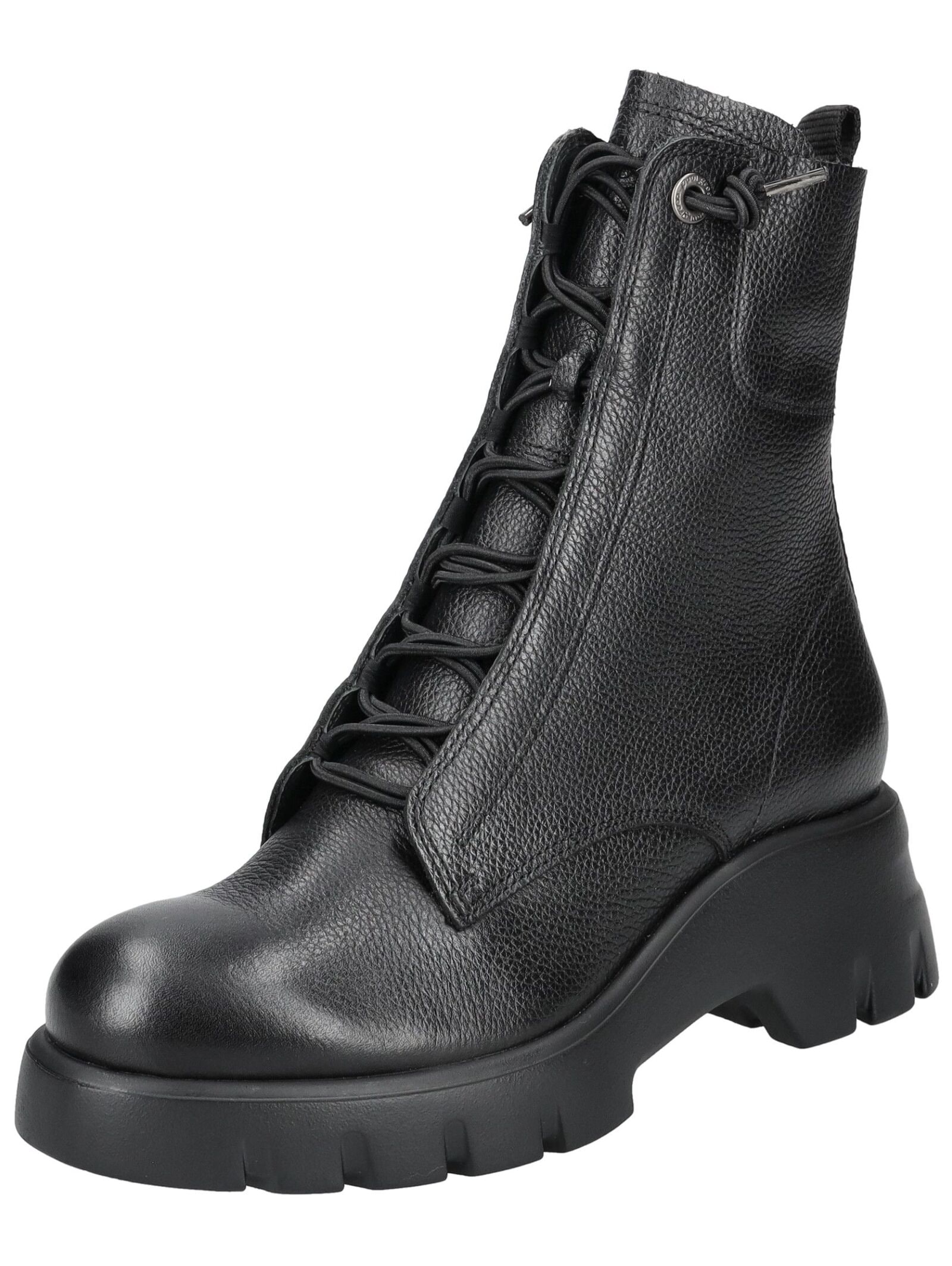 Schnürstiefelette PAUL GREEN "Paul Green Stiefelette Glattleder", Damen, Gr. 38, schwarz, Glattleder, Schuhe Schnürstiefelette