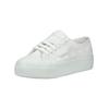 Plateausneaker SUPERGA "Superga Sneaker Baumwolle", Gr. 41, weiß (weiß, weiß), Textil, casual, Schuhe
