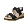 Keilsandalette CAPRICE "Caprice Sandalen Nubukleder", Damen, Gr. 37, schwarz, Nubukleder, casual, Schuhe