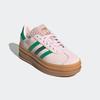 Sneaker ADIDAS ORIGINALS "GAZELLE BOLD KIDS", Gr. 37, almost pink, court grün, gold metallic, Leder, Synthetik, sportlich, Schuhe