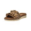 Pantolette ARA "Ara Pantoletten Lederimitat", Damen, Gr. 41, braun (beige, braun), Lederimitat, casual, Schuhe