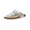 Zehentrenner JOSEF SEIBEL "Josef Seibel Zehensteg Leder", Damen, Gr. 37, silber, Leder, casual, Schuhe