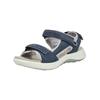 Riemchensandale LEGERO "Legero Sandalen Nubukleder/Textil", Damen, Gr. 38, blau, Nubukleder, Textil, casual, Schuhe