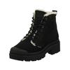 Schnürstiefelette PALLADIUM "Palladium Stiefelette Leder", Gr. 39, schwarz, Leder, casual, Schuhe