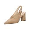 Slingpumps HÖGL "Högl Pumps Veloursleder", Damen, Gr. 37,5, grau (taupe), Veloursleder, elegant, Schuhe