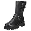 Bikerboots PAUL GREEN "Paul Green Stiefelette Glattleder", Damen, Gr. 37,5, schwarz, Glattleder, casual, Schuhe