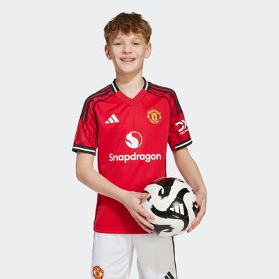 Fußballtrikot ADIDAS PERFORMANCE "MUFC H JSY Y", Kinder, Gr. 128, mufc rot, Obermaterial: 100% Polyester, sportlich, Rundhals, Kurzarm, Trikots Image