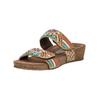 Pantolette LAZAMANI "Lazamani Pantoletten Leder", Damen, Gr. 38, bunt (multi), Leder, casual, Schuhe