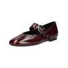 Riemchenballerina GABOR "Gabor Ballerinas Leder", Damen, Gr. 39, rot (bordeaux), Leder, casual, Schuhe