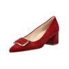 Pumps HÖGL "Högl Pumps Leder", Damen, Gr. 38,5, rot (weinrot), Leder, casual, Schuhe
