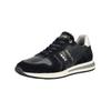 Schnürschuh PANTOFOLA D´ORO "Pantofola d'Oro Halbschuhe Leder/Textil", Gr. 43, blau (blau, weiß), Leder, Textil, casual, Schuhe