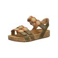 Riemchensandale JOSEF SEIBEL "Josef Seibel Sandalen Leder", Damen, Gr. 38, grün (olive), Leder, casual, Schuhe