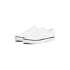 Sneaker TOMMY HILFIGER "TH HI VULC CORE LOW II MESH", Herren, Gr. 47, weiß, Textil, sportlich, Schuhe, Basic, Schnürschuh, Halbschuh, Freizeitschuh mit Logoschriftzug