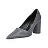 Pumps HÖGL "Högl Pumps Leder", Damen, Gr. 38,5, grau (iron), Leder, casual, Schuhe