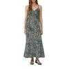 Maxikleid S.OLIVER, Damen, Gr. 44, N-Gr, schwarz turquise, Web, Obermaterial: 100% Baumwolle, bedruckt, casual, regular fit knöchelfrei, V-Ausschnitt, ohne Ärmel, Kleider, mit All-Over Print