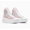 Sneaker CONVERSE "CHUCK TAYLOR ALL STAR MOVE PLATFORM MINI FLOWERS", Gr. 37,5, weiß, cactus bud, Textil, sportlich, Schuhe