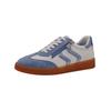 Sneaker MARCO TOZZI "Marco Tozzi Sneaker Lederimitat/Textil", Damen, Gr. 40, blau (weiß, blau), Lederimitat, Textil, casual, Schuhe