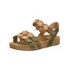 Riemchensandale JOSEF SEIBEL "Josef Seibel Sandalen Leder", Damen, Gr. 40, grün (olive), Leder, casual, Schuhe