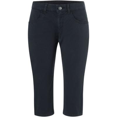 Caprihose MAC "Capri-Summer-Clean", Damen, Gr. 46, Länge 19, dunkelblau ppt, Web, Obermaterial: 97% Baumwolle, 3% Elasthan, feminin, figurbetont kniebedeckend, Hosen, Kniebedeckend mit kleinem Schlitz am Saum Image