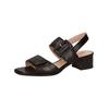 Riemchensandale CAPRICE "Caprice Sandalen Nappaleder", Damen, Gr. 37, schwarz, Nappaleder, casual, Schuhe