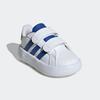Klettschuh ADIDAS SPORTSWEAR "GRAND COURT 2.0 KIDS", Gr. 22, cloud weiß, royal blau, core schwarz, Synthetik, sportlich, Schuhe, Design auf den Spuren des adidas Superstar, für Kinder