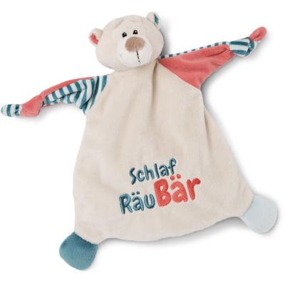 Schmusetuch NICI "My first NICI Kollektion, Bär, Schlaf RäuBär", Baby, bunt (beige, blau, rot), Polyester, Schnuffeltücher, mit aufgestickten Augen Image