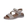 Riemchensandale CAPRICE "Caprice Sandalen Leder", Damen, Gr. 39, weiß (weiß, silber), Leder, casual, Schuhe