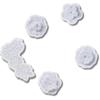Schuhanstecker CROCS "Jibbitz "White Elegant Floral", Kinder, weiß (weiß geblümt), PVC, Schuhzubehör, Schuh Charms mit besticktem Vintage Design