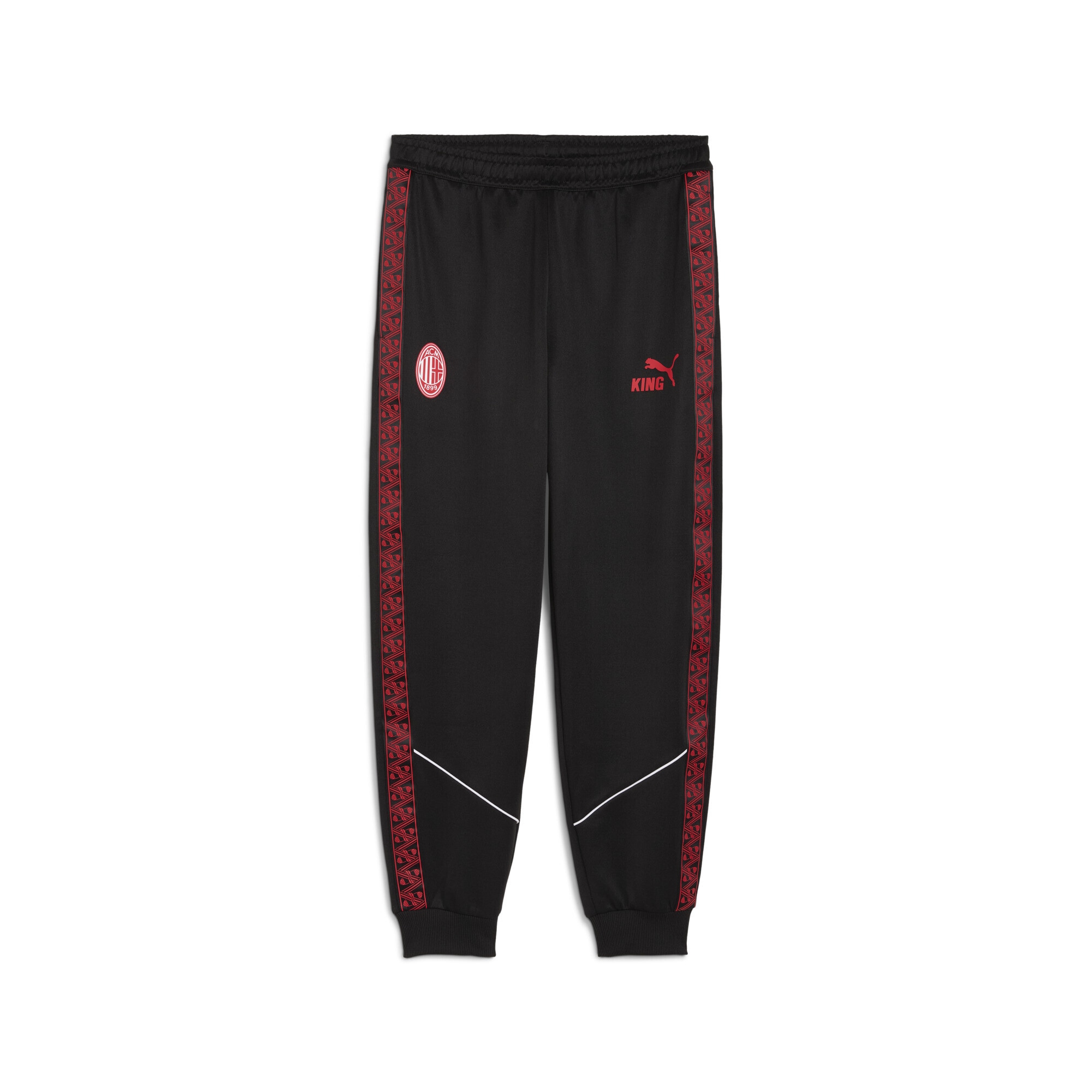 Sporthose PUMA "AC Milan KING Anthem Hose Herren", Herren, Gr. XL, Normalgrößen, rot (schwarz for all time rot), Obermaterial: 37% Baumwolle, 63% Polyester; Taschenfutter: 100% Polyester; Rippe: 7% Elasthan, 93% Polyester; Besatz: 100% Polyester,...