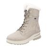 Schnürstiefelette REMONTE "Remonte Stiefelette Veloursleder", Damen, Gr. 42, grau (hellgrau), Veloursleder, casual, Schuhe