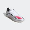 Fußballschuh ADIDAS PERFORMANCE "F50 MESSI LEAGUE KIDS TF", Gr. 34, cloud weiß, lucid rot, silber metallic, Synthetik, sportlich, Schuhe, geeignet für harte Untergründe Asche und Kunstrasen